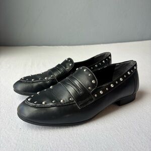 Circus by Sam Edelman Harlee Studded Loafers Black Women’s Size 10 Leather Retro